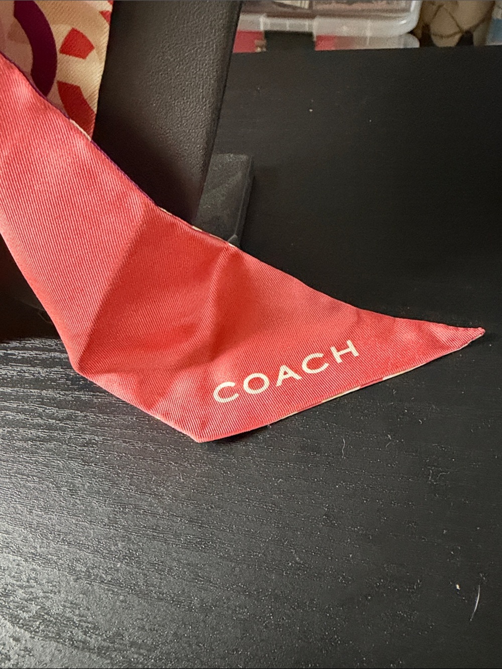 Coach Pink, Coral & Purple Signature Print Twilly Scarf - Picture 2 of 6